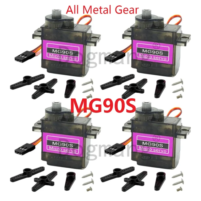 MG90S Serwo 1/2/4/10/20/50 szt. All Metal Gear 9g SG90 Ulepszona wersja dla helikoptera łodzi samochodu Mini serwa dla projektu Arduino