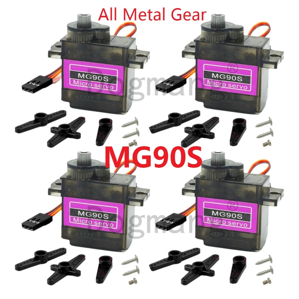  MG90S Servo 1/2/4/10/20/50 Pcs All Metal Gear 9g SG90 Upgraded Version For Helicopter Boat Car Mini Servos for Arduino Project 