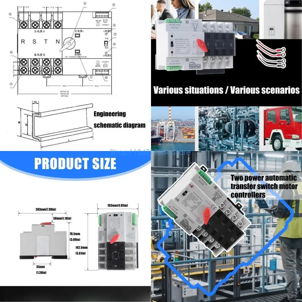

0XLD 4Pole 100A AC110V Автоматические переключатели резерва 2 типа для аварийного генератора