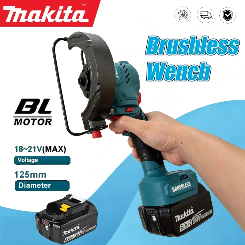 

Makita Mini Cut Off Saw Cordless Angle Grinder 125mm Brushless Metal Wood Stone Cutting Polishing Power Tool Fit 18-21V Battery