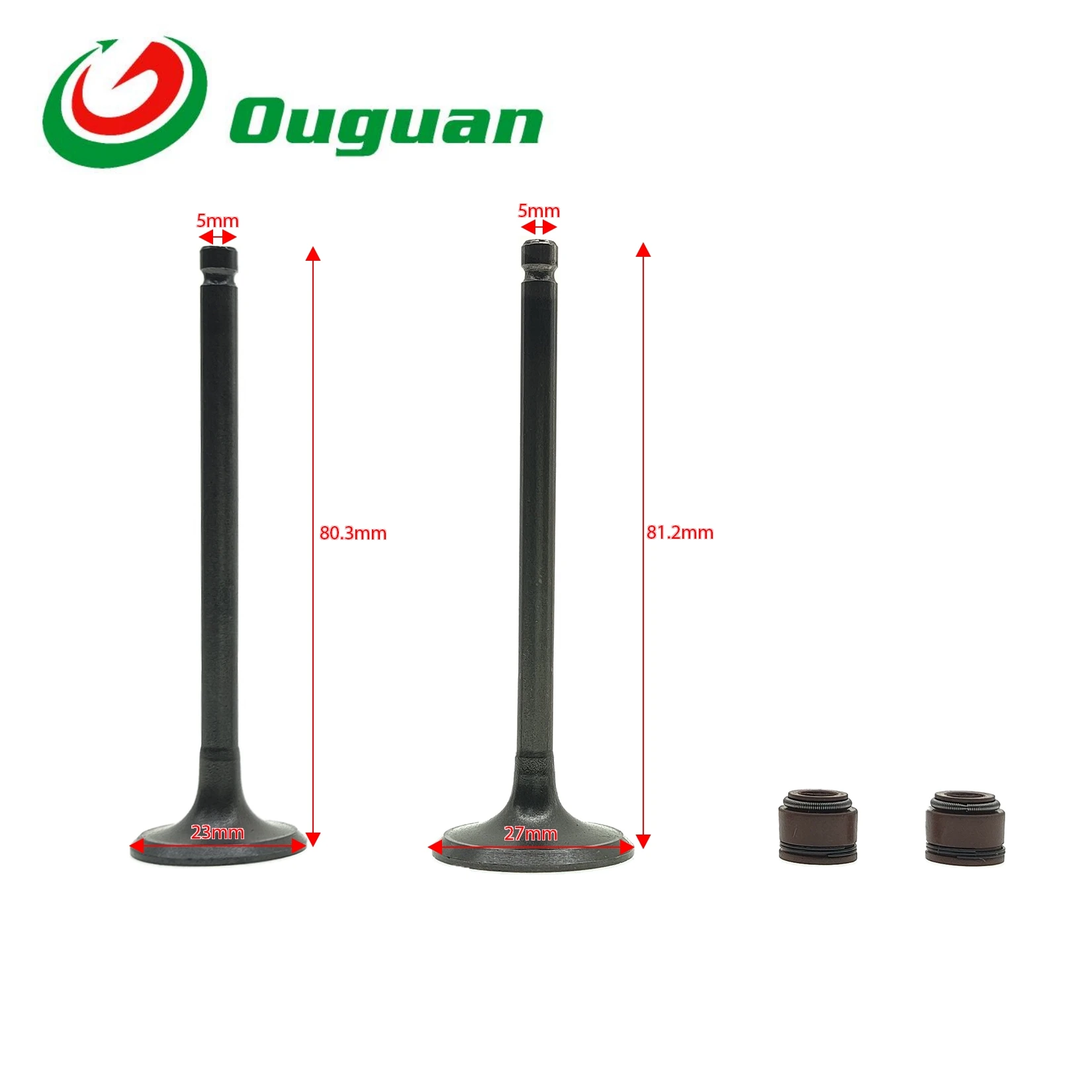 ouguan For DY125T-16/16A DY125T-17M DY125T-18 DY125T-26 DY125T-26M DY125T-28 Valve Intake Exhaust Stem Valve Oil Seal