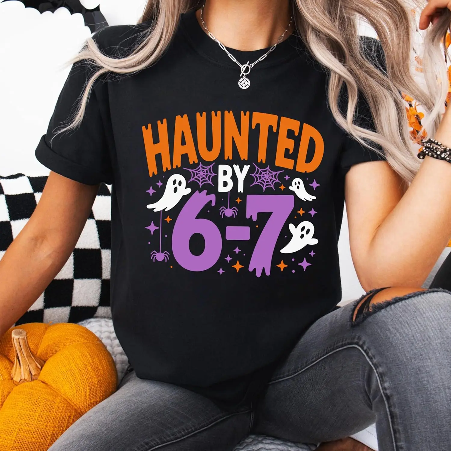 Haunted by 6-7 Shirt, Haunted by 6-7 Halloween Ghosts T-Shirt Six Seven Tshirt