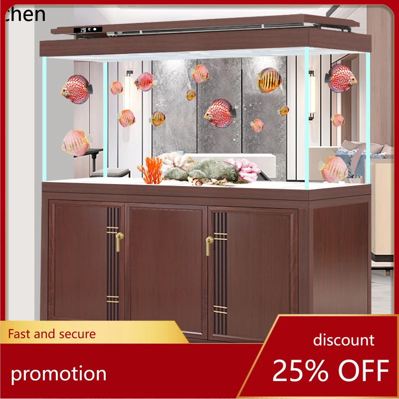 

HXL large Zhuo tank, no pipe fittings, bottom filter Ning fish tank, no pipe, silent screen partition fish tank