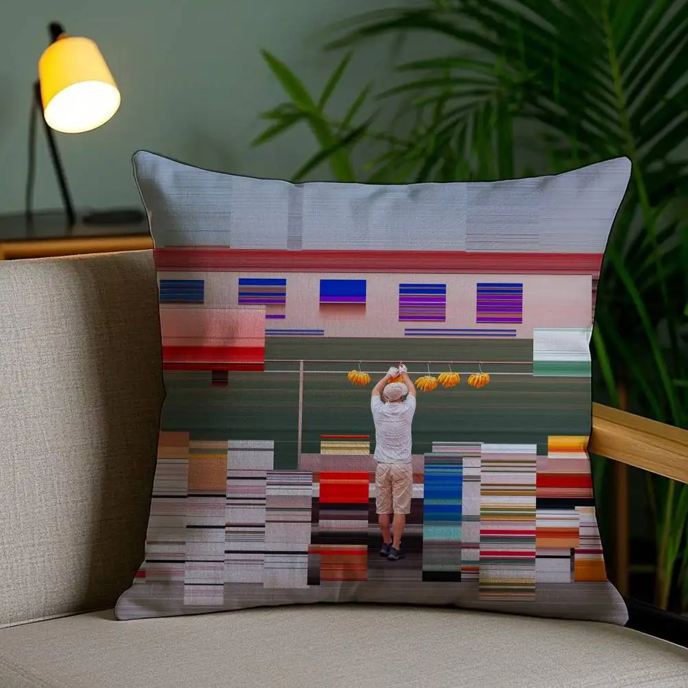 Abstract World Premium Printing Pillow Case Anti-dustmite Invisible Zipper Sofa Bed