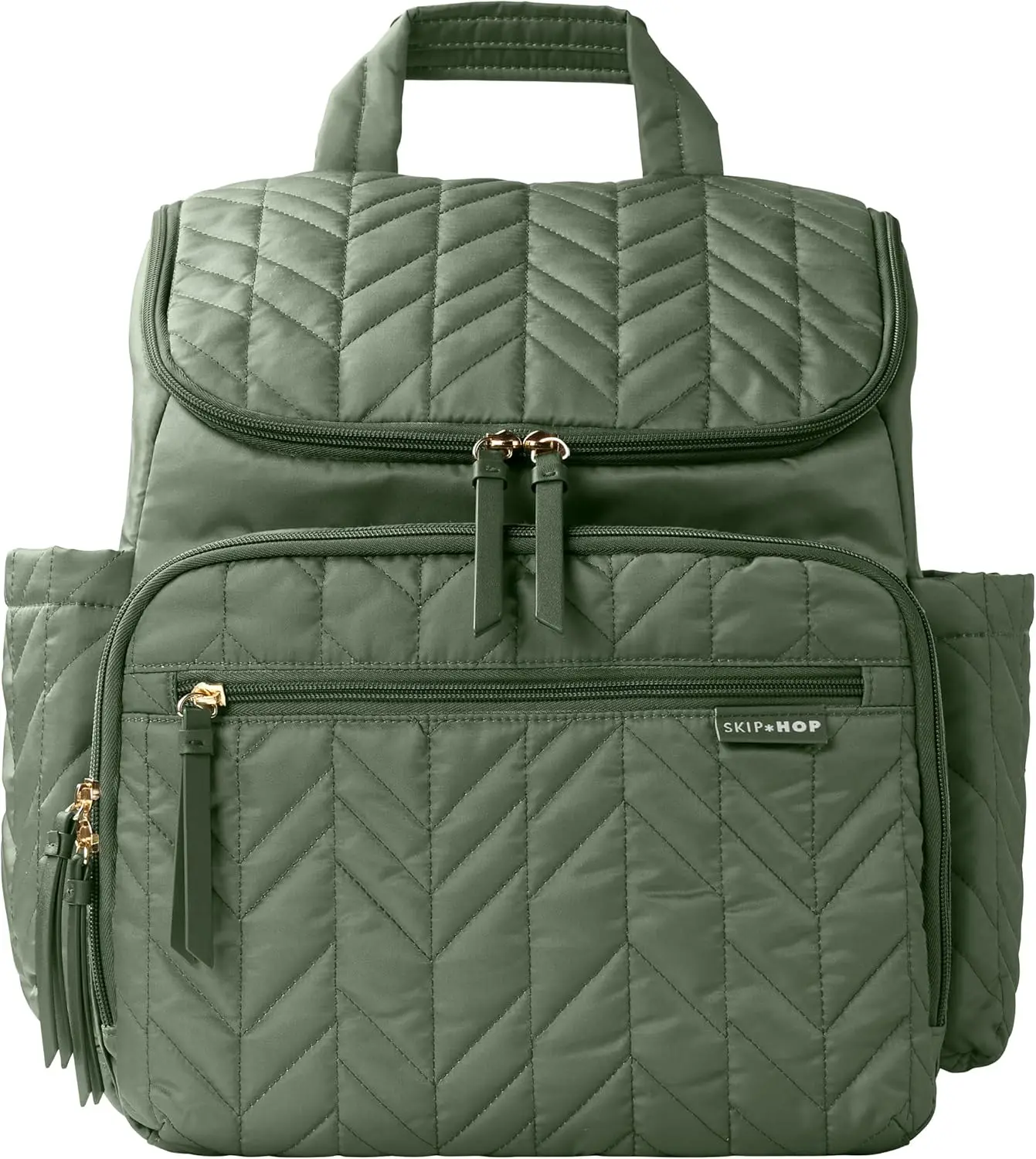 

Lightweight Baby Travel Backpack with Changing Pad, Stroller Straps & Storage Cubes for Easy Organization