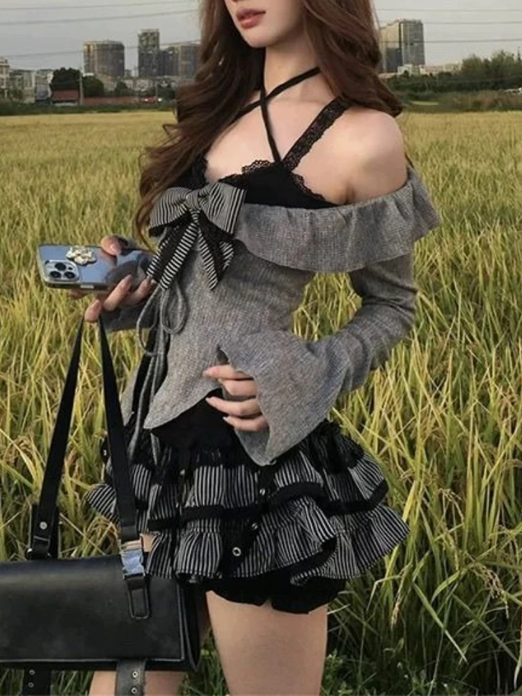 الفرنسية القوطية الحلو حار 3 قطعة مجموعة المرأة صالح شيك سترة الدانتيل سترة كعكة تنورة موضة جديدة خمر ضئيلة الصيف الخريف الدعاوى