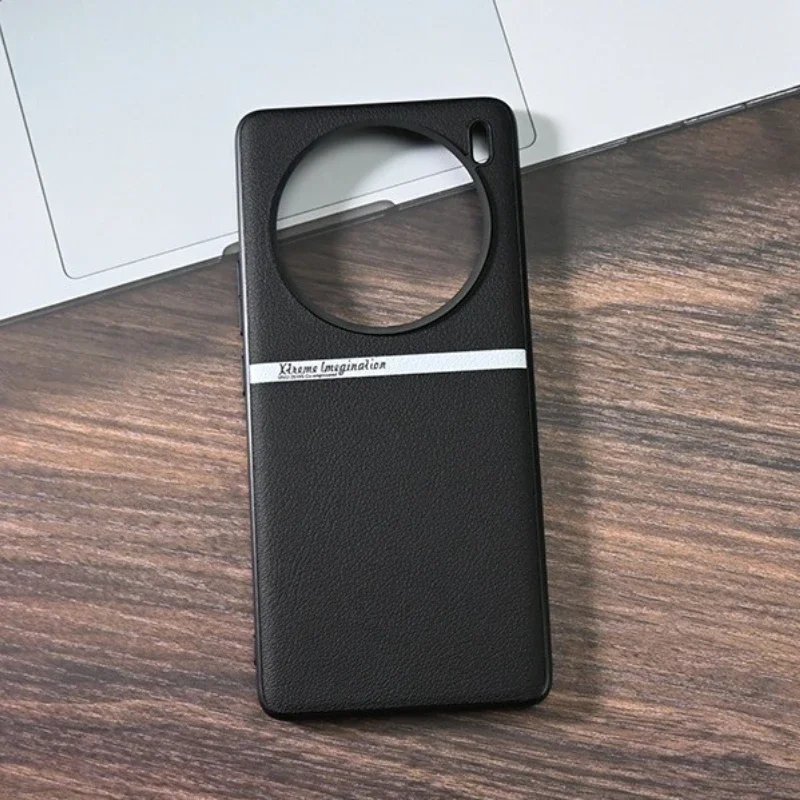 

Phone Case for ViVO X200 Ultra X200S Simple Plain Leather Shell for ViVO X200 Pro X100 Big Hole Anti Fall Soft Edge Back Cover