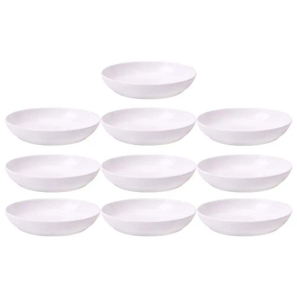 Palette Water Dish Round Ink Tray Calligraphy Brush Holder Plate Durable Practical Home Office Stationery Plastic Plates