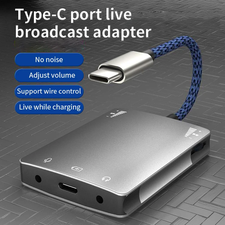 USB C Live Sound Card Speaker Audio Interface Adapter For Iphone Type C Huawei Samsung Headphone High Quality Live Converter