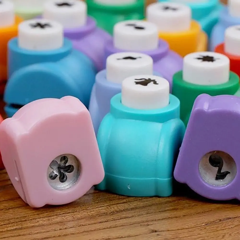 Multi-shape Hole Punch, Mini Plastic Craft Tool, Paper Shaper Cutter, Dispositivo de gravação DIY para crianças, crianças