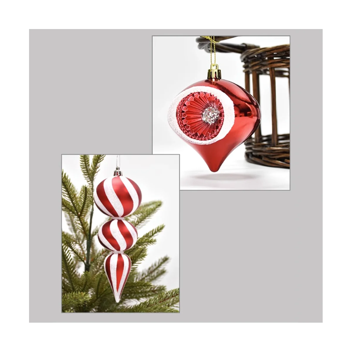 Adorno navideño para decoración del hogar, colgante artesanal de Año Nuevo, Bola de cebolla de árbol de Navidad