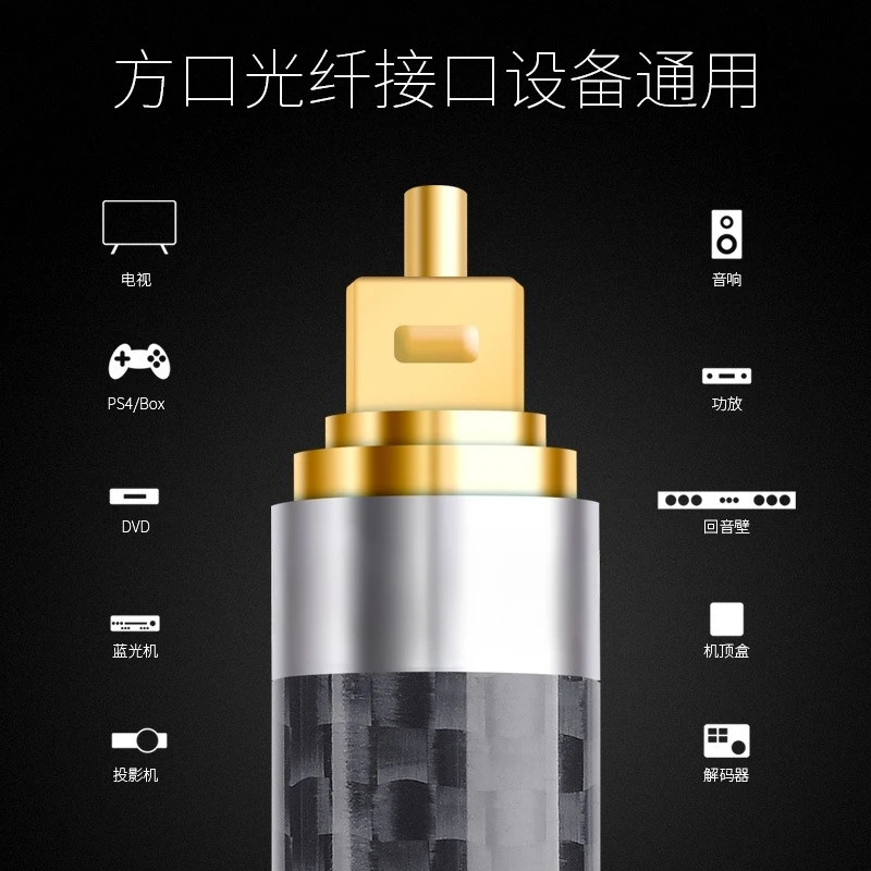 Digital Digital 5.1 Channel Optical Fiber Audio Cable Whispering