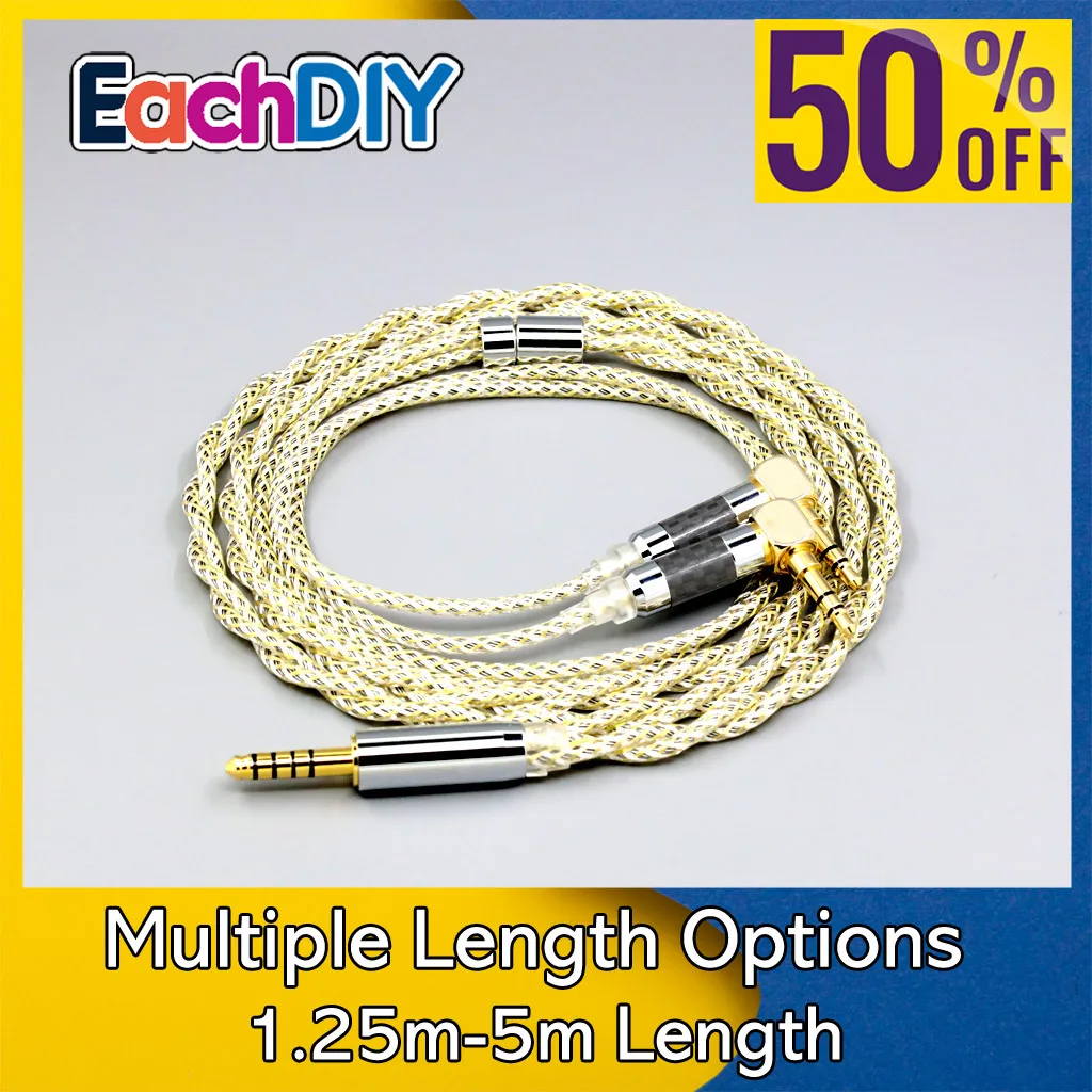 

TypeS 23AWG Litz Shielding Silver OCC Earphone Cable For Verum 1 One Headphone Headset L Shape 3.5mm Pin LN008934