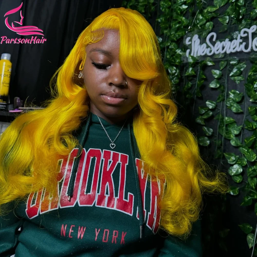 Yellow 613 13x4 13x6 HD Transparent Lace Frontal Wig Brazilian Straight 613 Colored Human Hair13x6 Lace Front Wigs Pre Plcuked