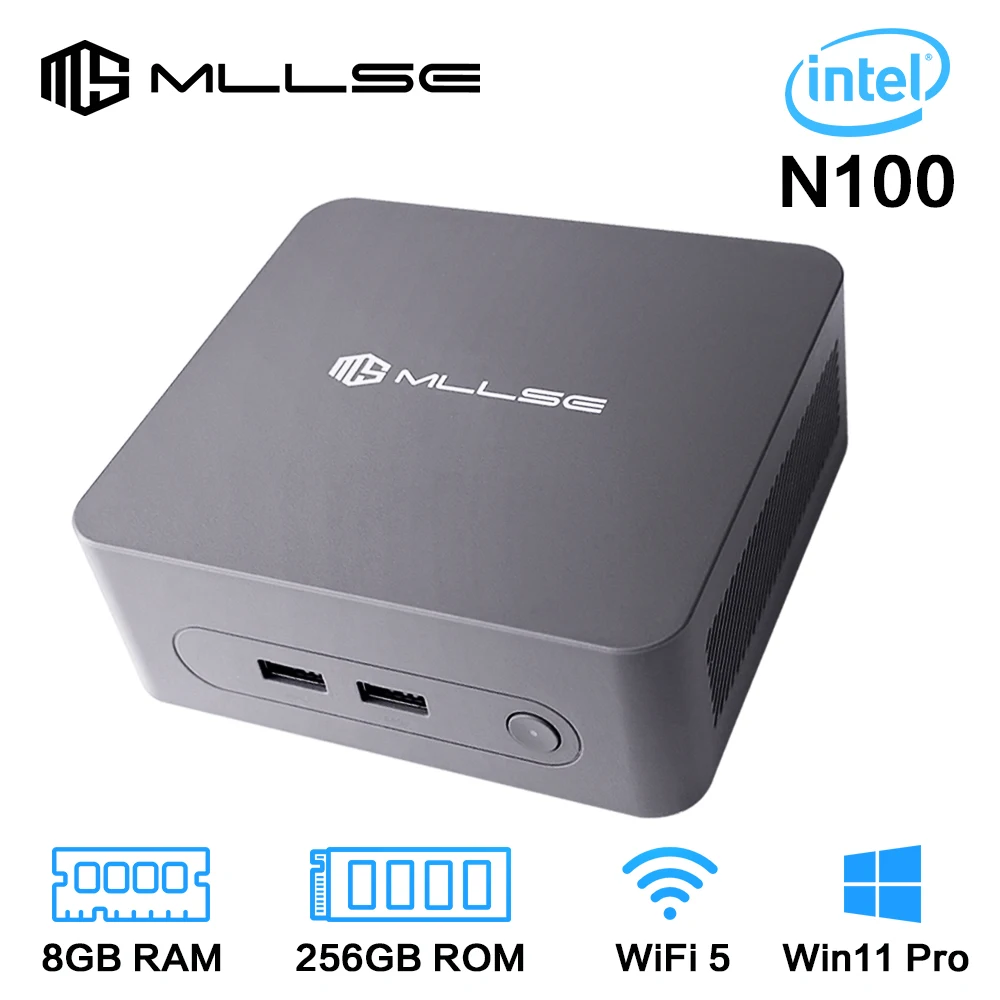 MLLSE G3 미니 PC, Gemini-Lake N100, Windows 11 Pro, 인텔 12 번째 DDR4, 8GB RAM, 256GB ROM, WiFi 5 BT4.2 데스크탑 컴퓨터, 미니 PC 작업