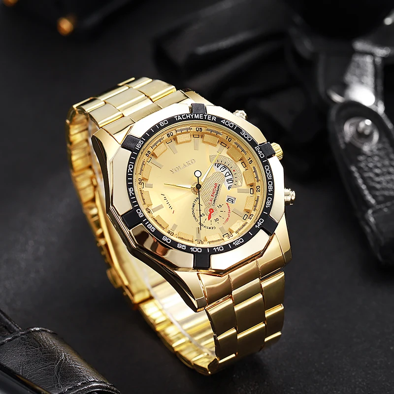 1pcs Big Dial Men Quartz Watch Fashion Business Wristwatch High Quality Calendaer Clock