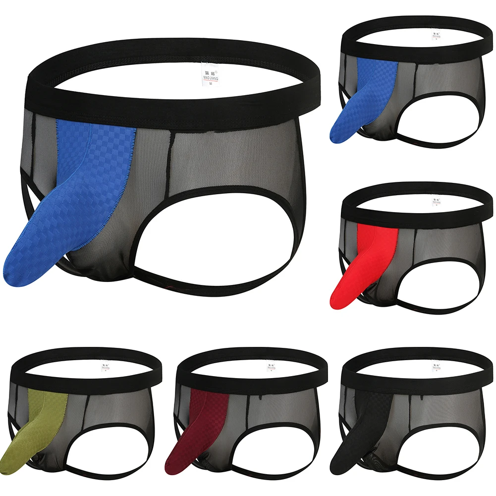 لملابس مريحة، ملابس داخلية مثيرة، سراويل داخلية قابلة للتنفس، ملابس داخلية جديدة من القطن + النايلون، حقيبة شبكية للارتداء المثيرة #6