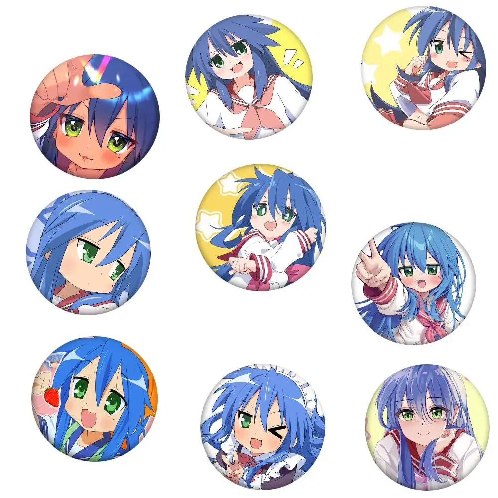 Kawaii Anime Lucky Star Izumi Konata Round Badges Can Be Used To Decorate Clothes And Backpack Pins