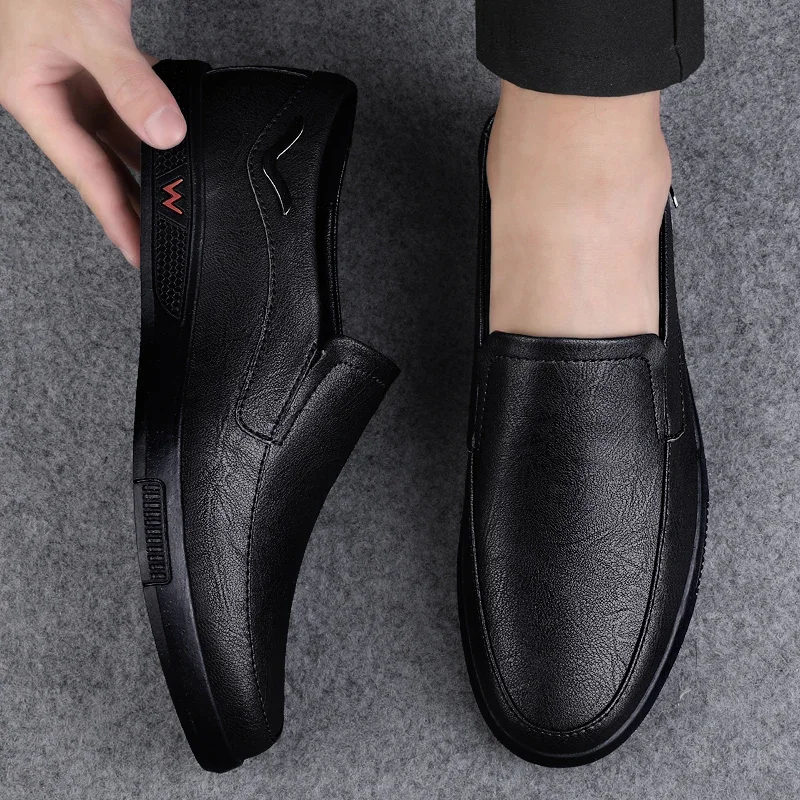 Fashion men\'s handmade casual slip on shoes genuine leather men loafers outdoor comfortable breathable Men loafers shoes