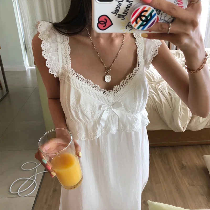 

Cute Princ Sle Spwear Dr Home Clothes with Lace Design Comfortable Korean Sle Women's Sweater for All Ages