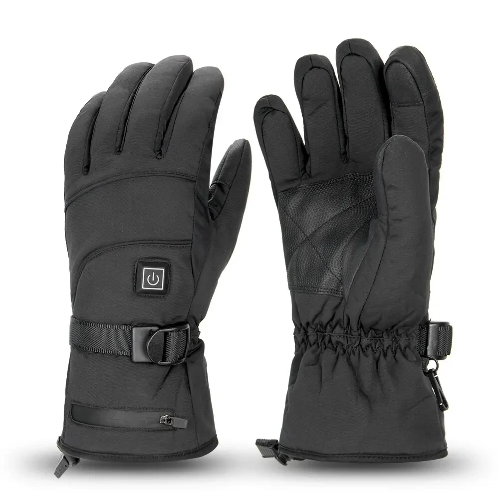 Heated Gloves Motorcycle Heated Gloves Winter Warm With Battery Case Waterproof Heated Rechargeable Gloves Touch Screen