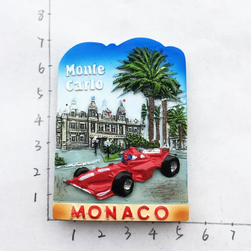 

BABELEMI Europe Monaco Monte Carlo Refrigerator Magnet 3D Fridge Magnet Sticker F1 racing track Travel Souvenir Gifts Decoration