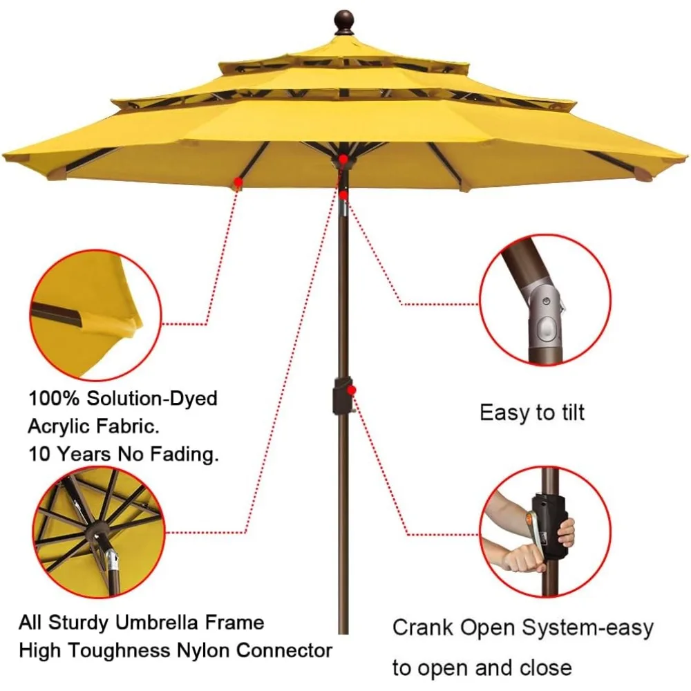 Camping Large Parasol Garden Umbrella Outdoor Garden Furniture and Terrace Beach Umbrellas for Outdoor Patio Umbrellas & Bases