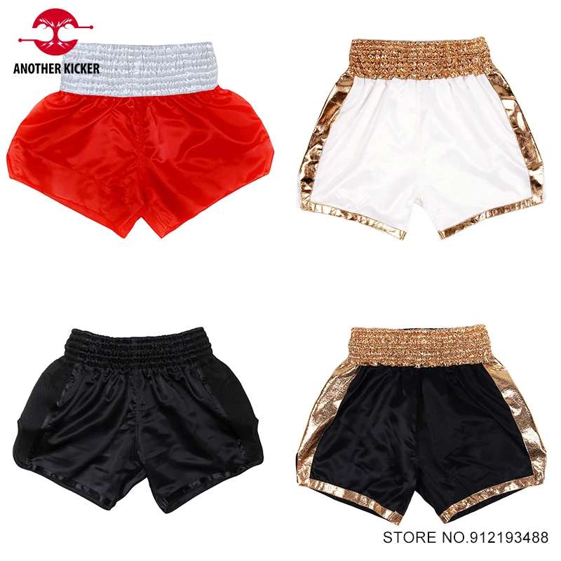 Shorts Muay Thai Plain Boxing Shorts Men Women Child Solid Kickboxing Fight Pants Pure Color MMA Martial Arts Training Clothing