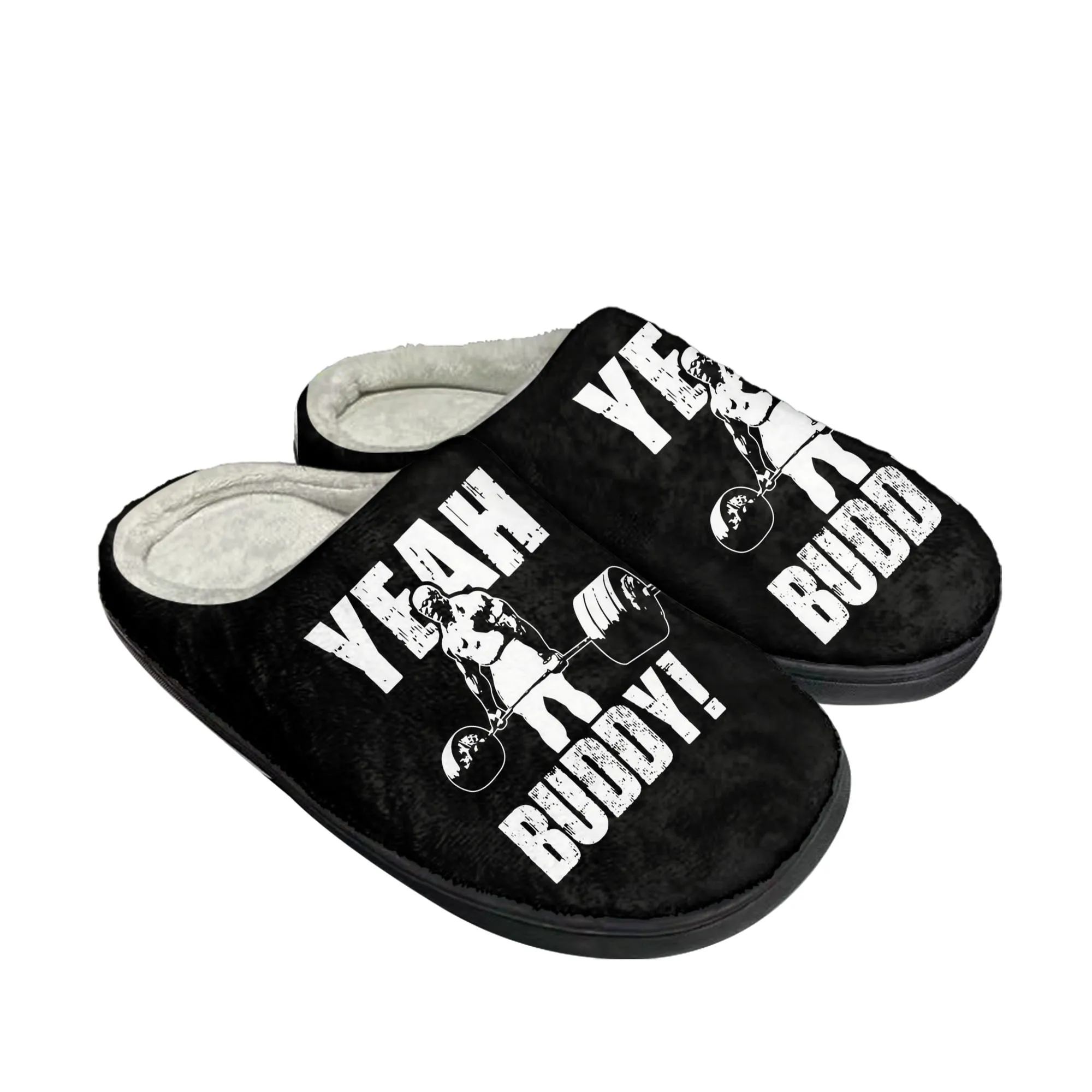 Ronnie Body Building Yeah buddy light weight baby Home Cotton Slippers Mens Womens Plush Bedroom Keep Warm Shoes Customized Shoe