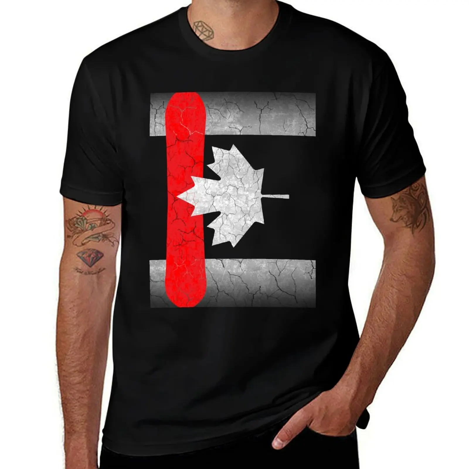 

SNOWBOARDING CANADA FLAG T-Shirt essential t shirt t shirt man cotton T-Shirt
