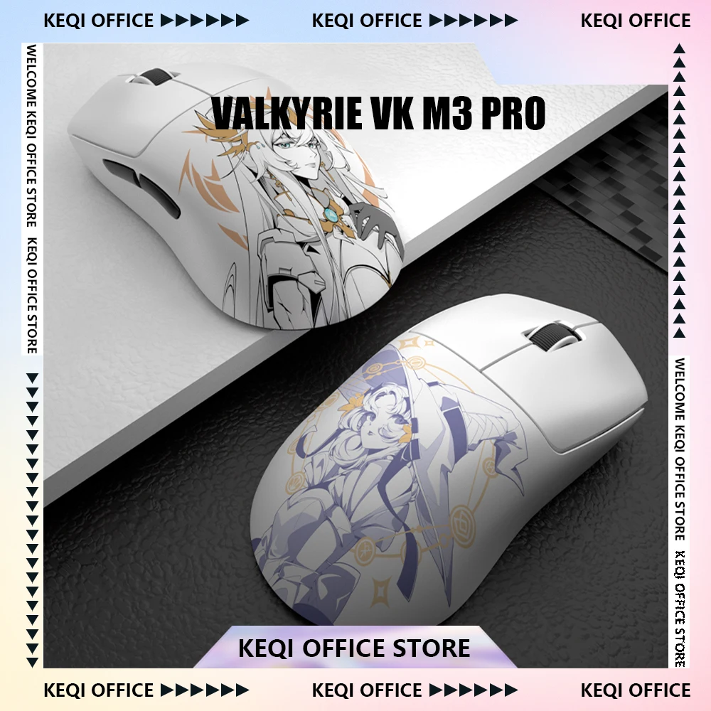 

Игровая мышь VALKYRIE VK M3 PRO, беспроводная, 2,4G, Bluetooth, 3 режима, 8000 Гц, скорость опрокидывания, легкие геймерские мыши, пользовательские аксессуары для ПК
