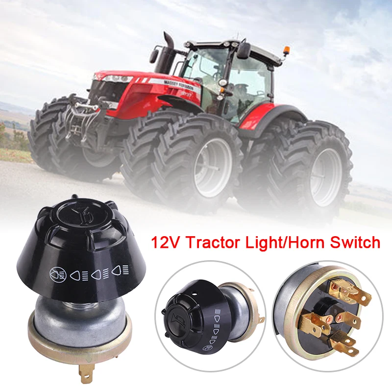 12V Waterproof Light/Horn Switch Push Button Metal Horn Button Push Switch Fit for Massey Ferguson Tractor truck accessories