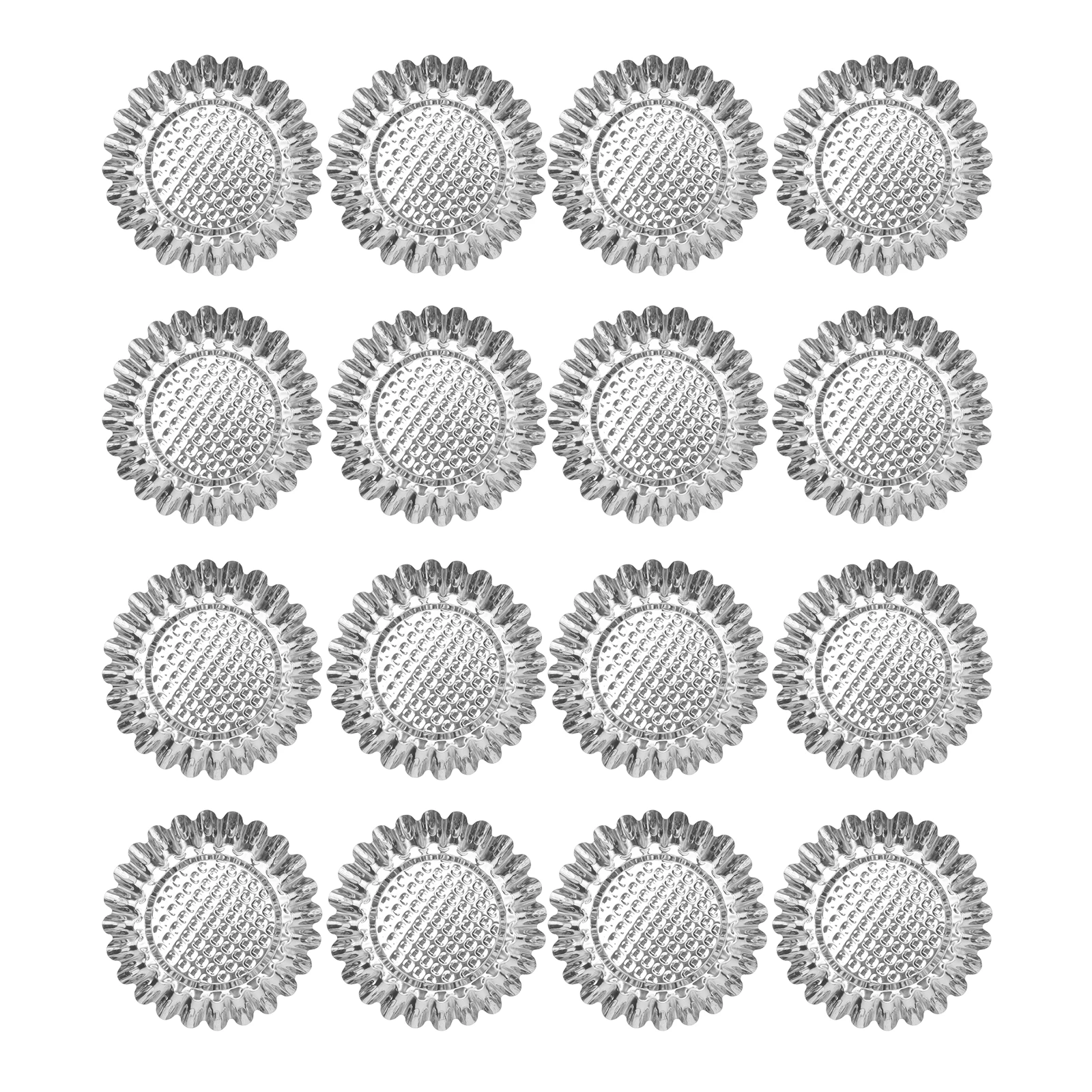 

12Pcs Egg Tart Molds Stainless Steel Non Stick Mini Tartlet Molds for Baking Cakes Cupcakes Desserts Flower Tart Mold