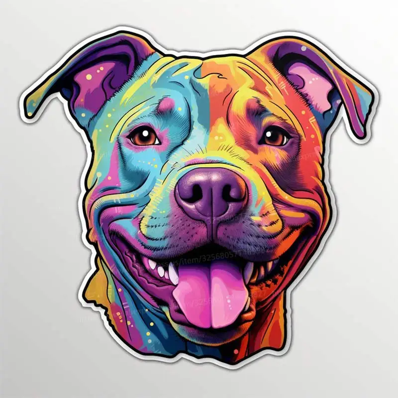 Pit Bull Terrier Sticker Art Mural Living Room Bedroom Cabinet Decoration Home Decor Cute Animal Stickers S826