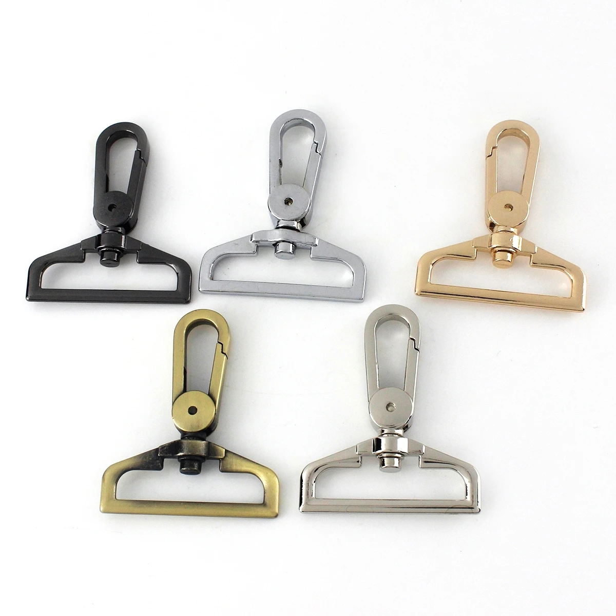 1pcs Metal 38mm D Ring Swivel Eye Snap Hook Trigger Clasps Clips for Leather Craft Bag Strap Belt Webbing Keychain Large Size