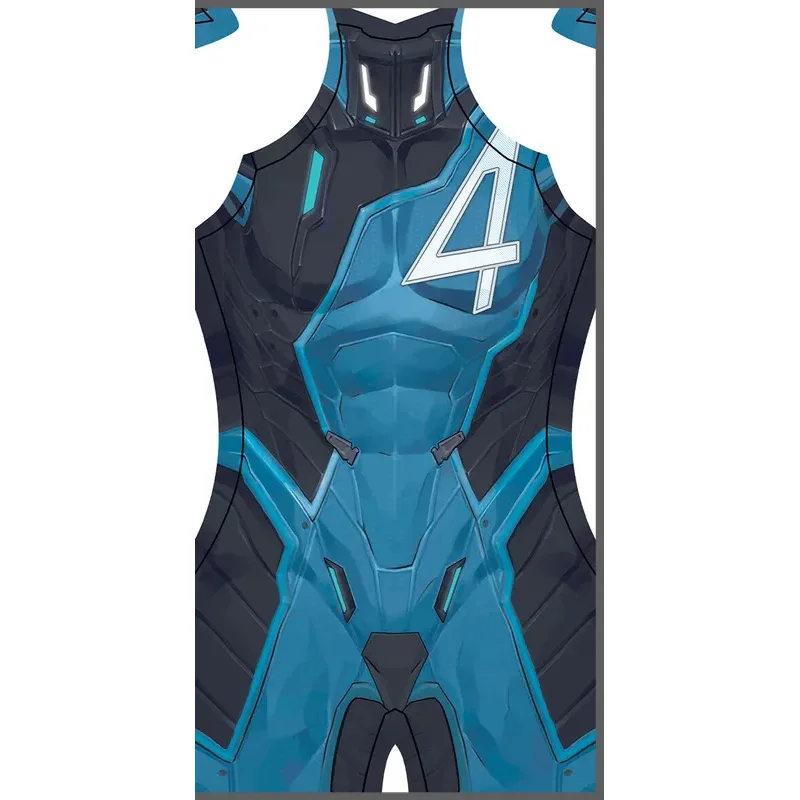 أزياء الهالوين Mr Fantastic Rivals PS5 التأثيرية أزياء رائعة للأبطال الخارقين Zentai بدلة قفز للحفلات للبالغين