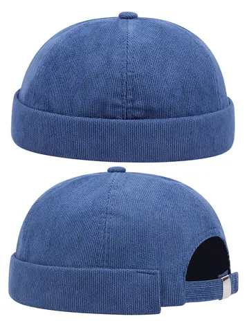 Chapeau coupe-vent en velours côtelé, nouvelle mode décontractée, couleur unie, minimaliste, unisexe, sans bords, automne et hiver 2024