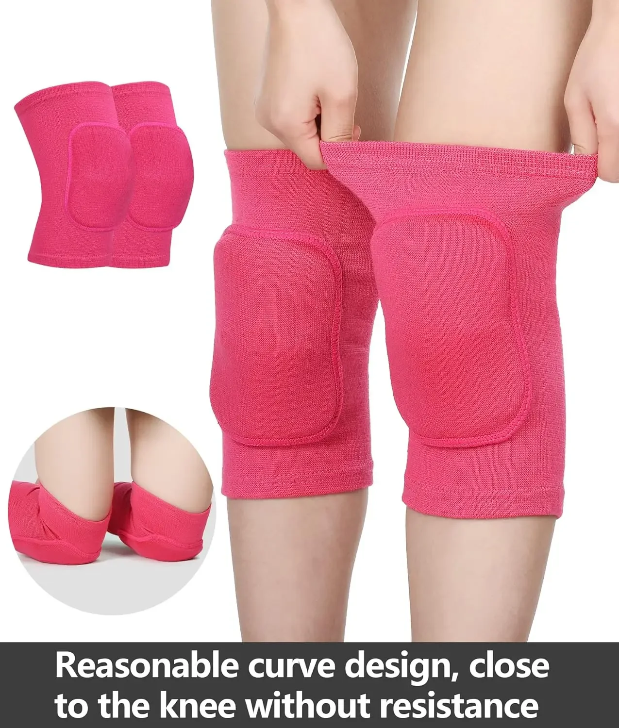 1Pair Dance Knee Pads Yoga Fitness Protection Knee Sports Protective Gear Non-slip Anti-collision Breathable Knee Pads