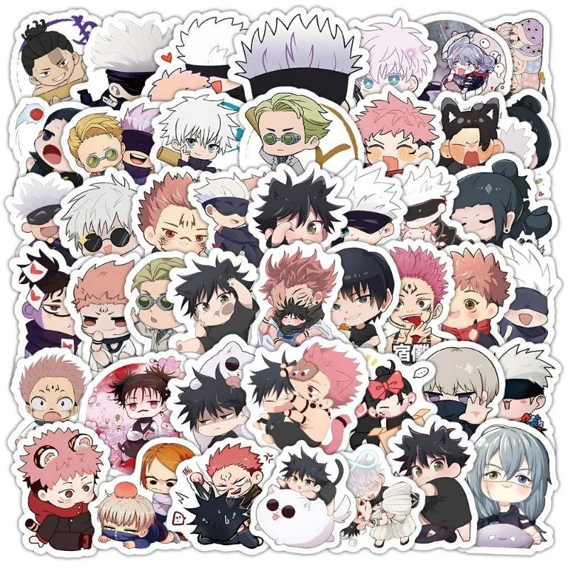 

Q Version Jujutsu Kaisen Anime Stickers 103Pcs Classic Character Pattern Waterproof DIY Stickers for Hand Account Cup