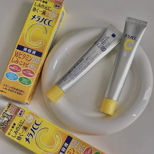 1/2 Uds Japón 20ml vitamina C esencia brillo belleza líquido Anti-acne blanqueamiento cuidado hidratante naranja reparación suero Facial