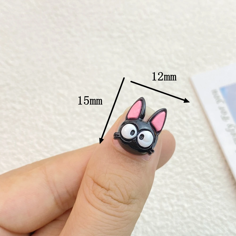 10/20Pcs New Cute Resin Cartoon Black Cat Flat Back Manicure Parts Embellishments For Hair Bows Accessories Free Shipping