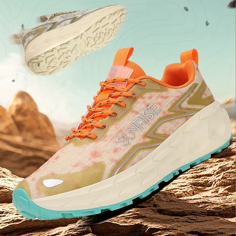 Neue Premium Unisex Berg- und Straßenmarathon-Laufschuhe mit MD-Sohle, Paar-Sportschuhe für Outdoor-Morgenläufe, Ganzjährig Nutzbar – Detail 1