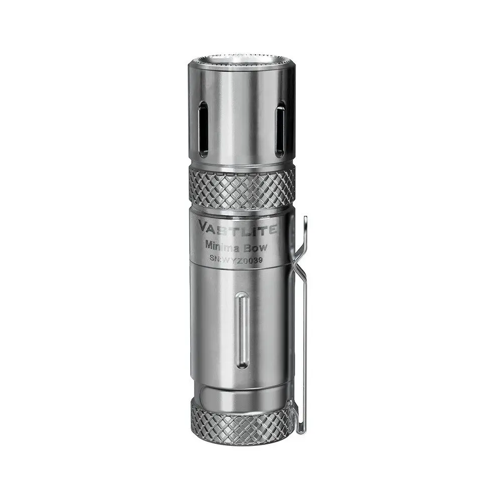 

Vastlite Minima Bow Titanium LEP Flashlight 280 Lumens EDC Mini Flashlights with Stainless Steel Clip Torch Light Linterna