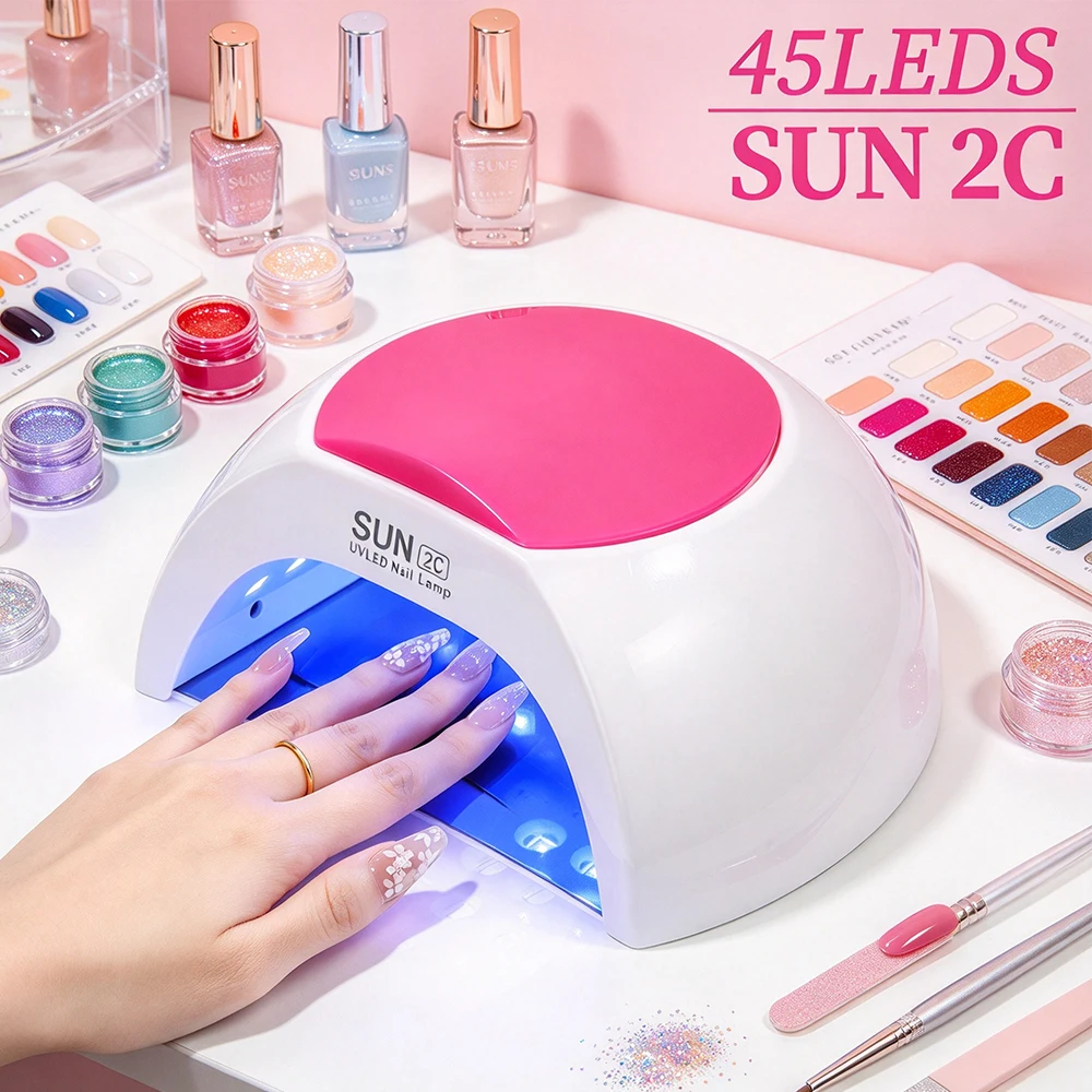 Sun2C Nail Lamp 48W Gel Polish Dryer Pedicure Light Manicure Lamp Nail Art Gel Dryer Machine LED UV Nail Lamp Not Black Handed