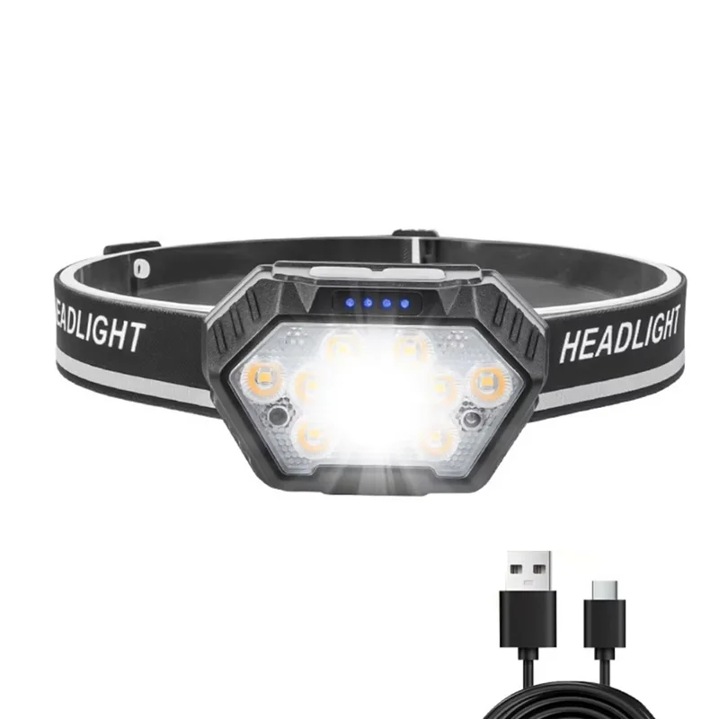 

B50C Motion Sensor LED Head Headlamp Super Bright Waterproof Forehead Headlight Camping Fishing Flashlight