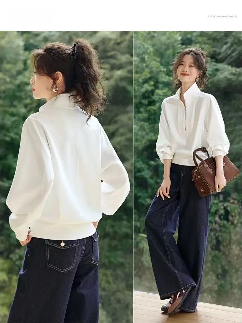 Outlet Store Premium Feel f fermeture éclair longue Sve femmes printemps automne ample minceur vêtements d'extérieur marque op Sle