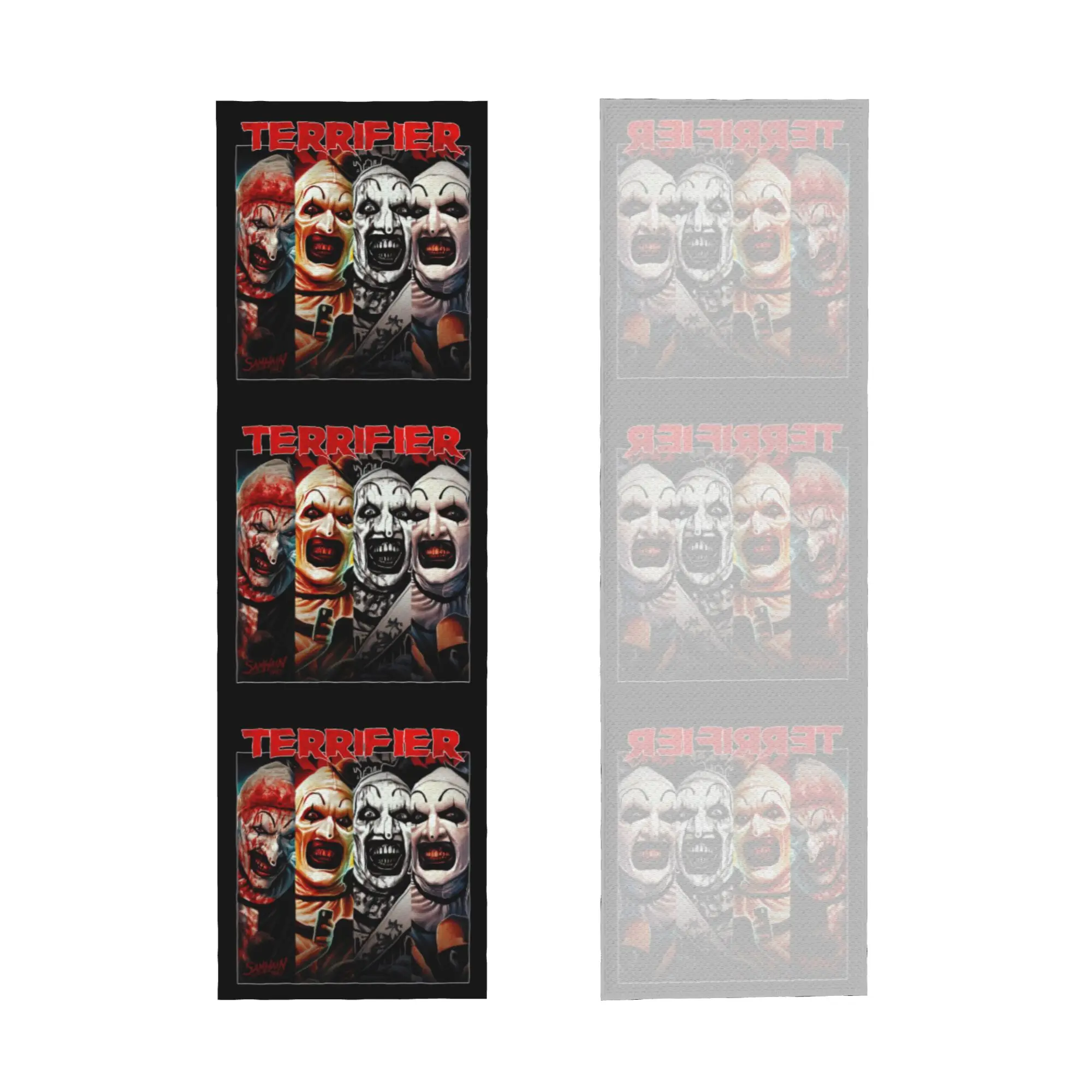 Cold Exercise Towel Terrifiers Clown Faces Beach Sports Yoga Towel Swimming Camping Towel Refreshing Sports Scarf Face Towels
