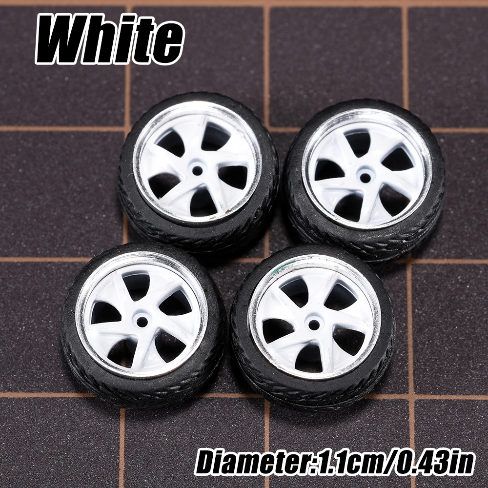 1/64 Modellauto-Räder 4er-Set - 11mm Durchmesser ABS-Gummireifen mit Bremsscheibe - Upgrade-Teile für Tomica Diecast-Fahrzeuge – Detail 32
