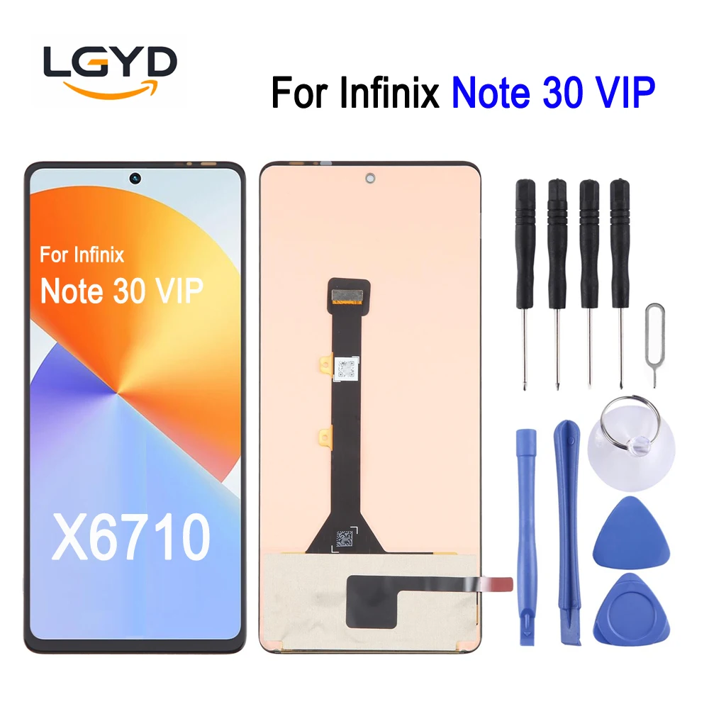 X6710 AMOLED LCD Screen For Infinix Note 30 VIP 5G, X6710 Phone Display Touch Screen Repair Replacement Spare Part