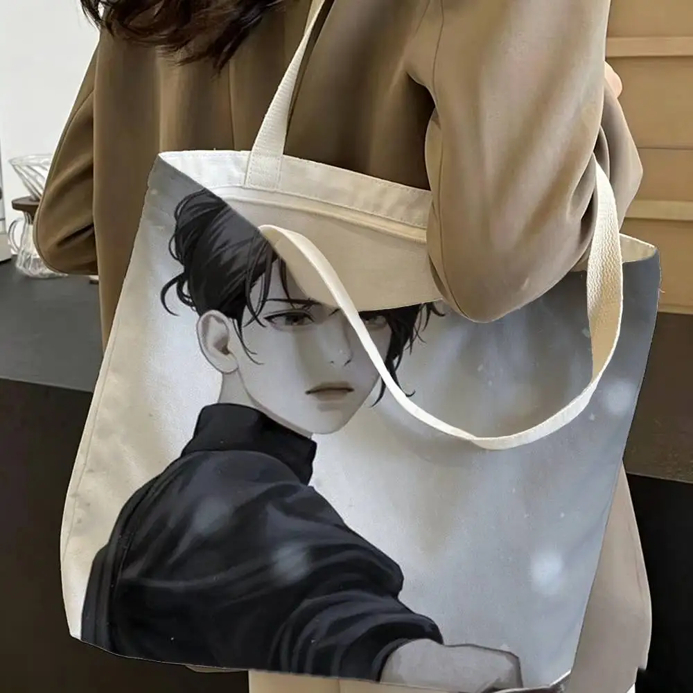 J-Jung H-Heewon ORV O-Omniscient Reader Canvas Tote Bag Spacious Durable Shoulder Bag with Closure and Classic Perfect for Work